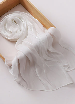 Breathable Cool Island Satin Smooth Silk Toe Scarf