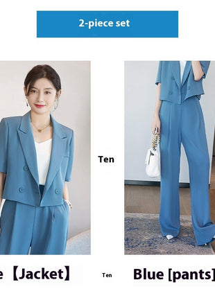 Casual Graceful And Fashionable Jacket and Pants Suit Set