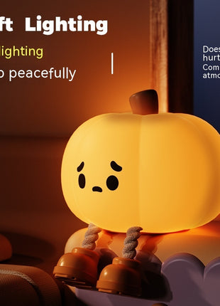Home Decor Halloween Pumpkin Night Light Soft Silicone Lamp