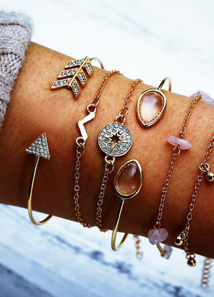 Diamond Bracelet Set Of 7 Pieces