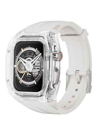 Richard Style Transparent Watch Case Strap Compatible with Apple Watch 9/8/7/6/SE [44/45/49 mm]