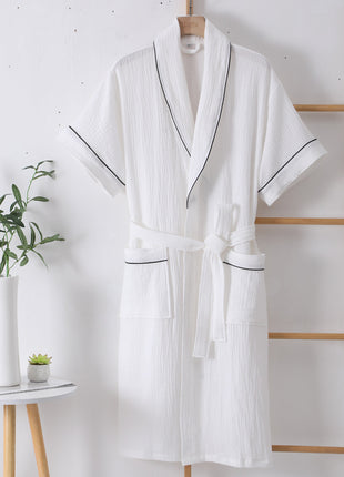Pure Cotton Double-Layer Short Sleeve Nightgown
