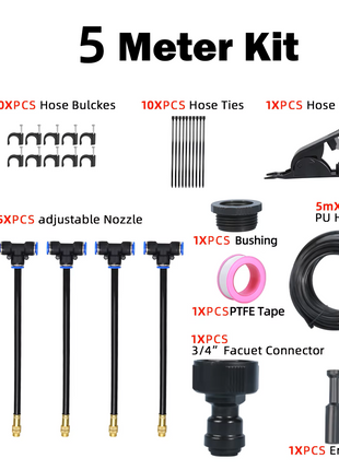 DIY Universal Adjustable Automatic Watering Device with Integrated Nozzle Kit