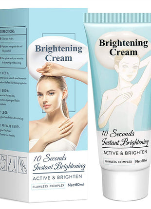Brightening Cream packaging with tube and box on a white background