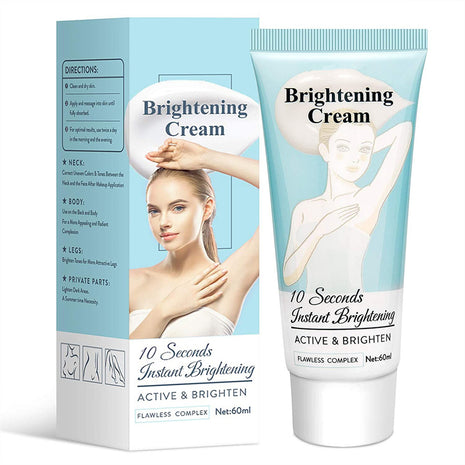 Brightening Cream packaging with tube and box on a white background