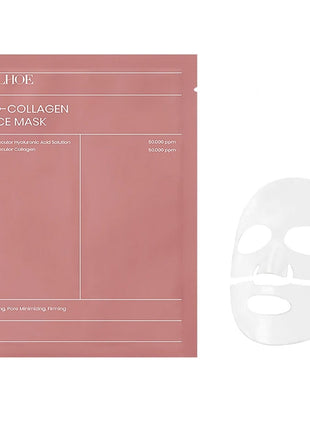 Bio-Collagen Face Mask packaging with a white mask sheet on a white background