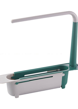 Green and white kitchen tool on a white background