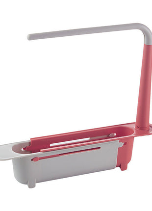 Pink and gray kitchen tool on a white background