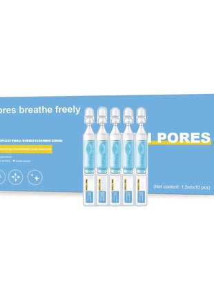 Packaging of LPORES skincare product with blue background and white text.