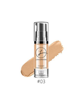 Langmann concealer bottle with applicator on a white background