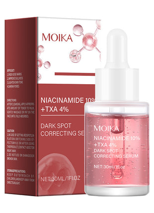 Moika Niacinamide 10% + TXA 4% Dark Spot Correcting Serum with packaging on a white background