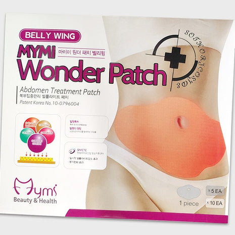 MYMI Wonder Patch packaging for abdomen treatment on a white background