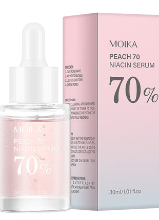 Moika Peach 70 Niacin Serum bottle and packaging on a white background