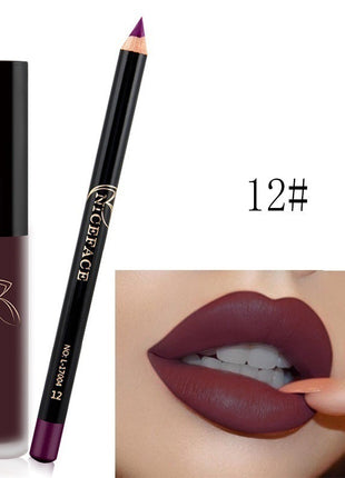 NICEFACE Lip Gloss & Pencil Set