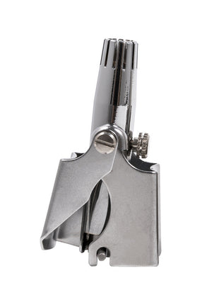 Metallic tool or device on a white background