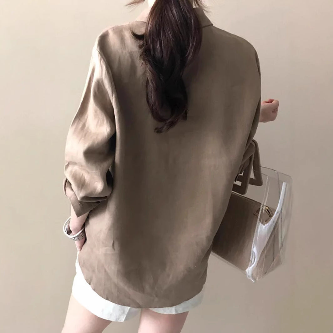 Autumn Long Sleeve Loose All-matching Shirt