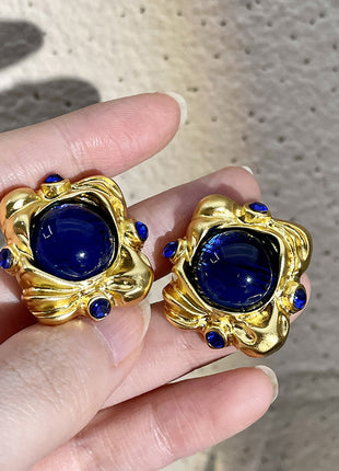 Elegant Blue Crystal Earrings