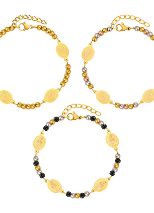 Stainless Steel Round Beads Bracelet