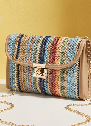 Woven Chain Square Crossbody Bag