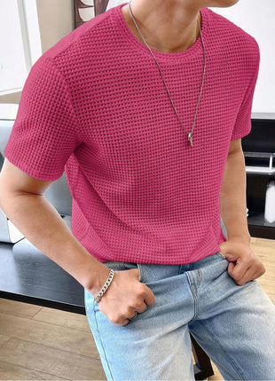 Men's Casual Loose Solid Color Short Sleeve