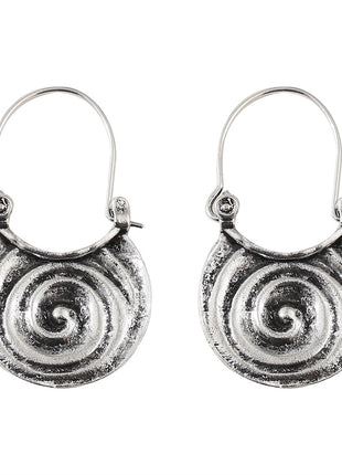 Geometric Gypsy Curved Metal Earrings