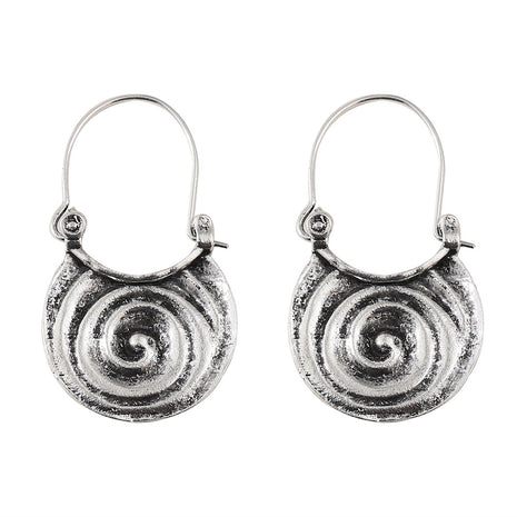 Geometric Gypsy Curved Metal Earrings