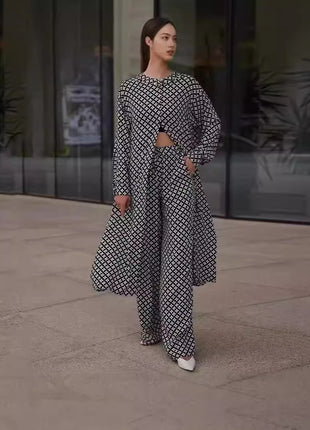 Long Sleeve Loose Pants Two-piece Suit