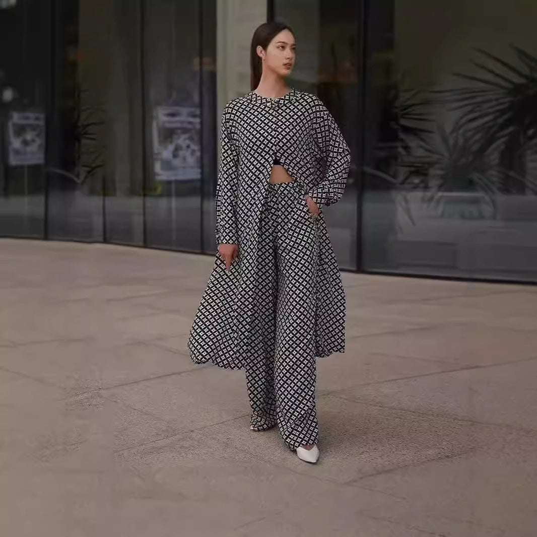 Long Sleeve Loose Pants Two-piece Suit