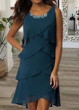 Mid-length Skirt Pullover Round Neck Dress