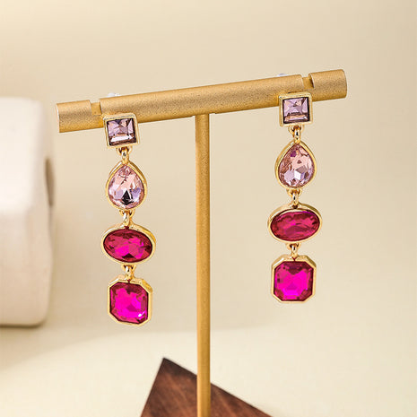 Geometric Rhinestone Earrings