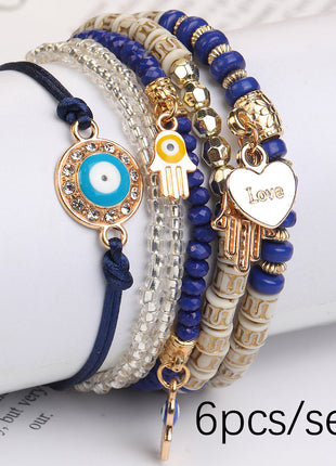 Braided Rope Bracelet Set of 6