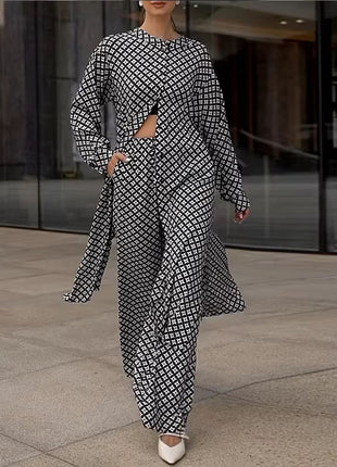 Long Sleeve Loose Pants Two-piece Suit