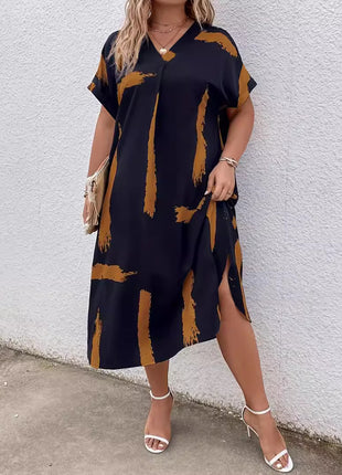 Loose Dolman Sleeve Long Dress