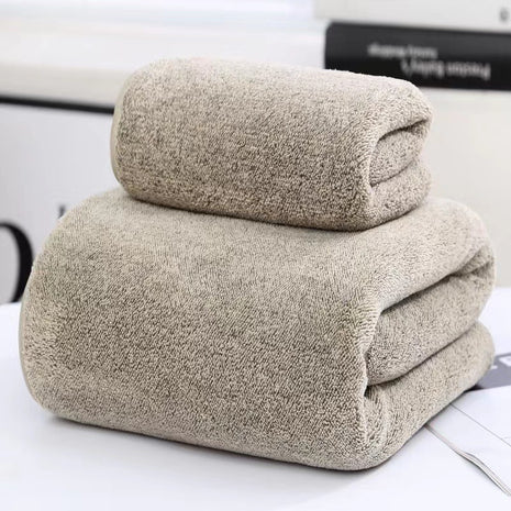 Thick Bamboo Charcoal Fiber Coral Fleece Towels Set