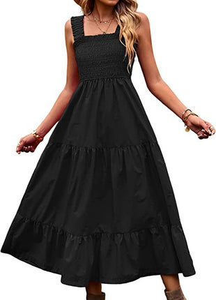 Bohemian Sleeveless Spaghetti Strap Maxi Dress