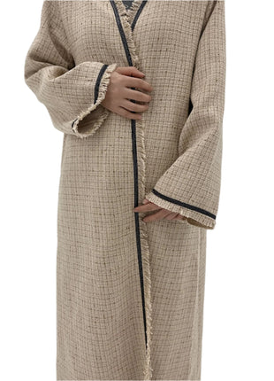 Lace-up Autumn and Winter Abaya