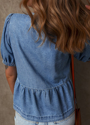 Bow Bandage Jeans Shirt