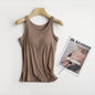 Wear-free Bra Strap Chest Pad Integrated Thread Camisole