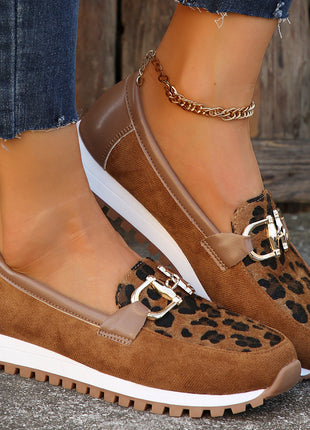 Fashion Women's Summer Metal Buckle Flat Shoes