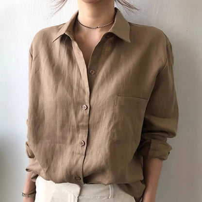 Autumn Long Sleeve Loose All-matching Shirt