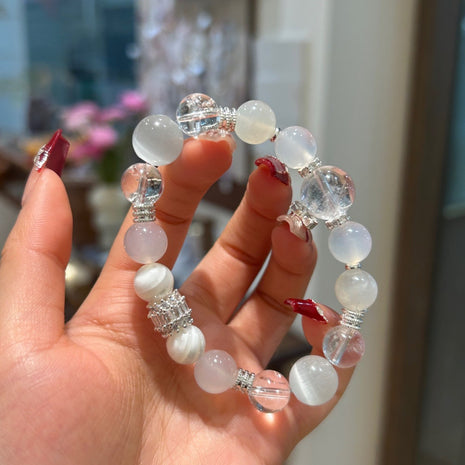 White Agata Crystal Five Elements Bracelet