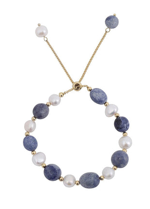 Blue Avent Freshwater Crystal Pearl Bracelet