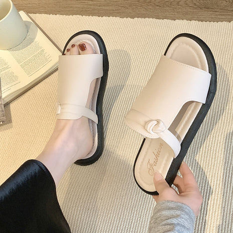Open Toe Non-Slip Flat