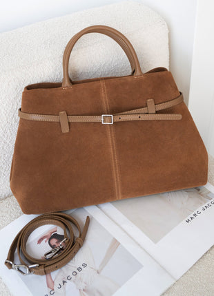 High-grade Suede Frosted Portable Shoulder Crossbody Bag