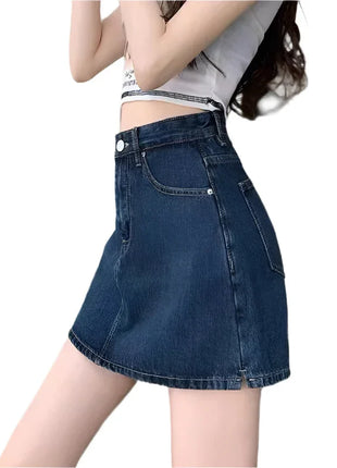 Denim Hip-wrapped Short Skirt