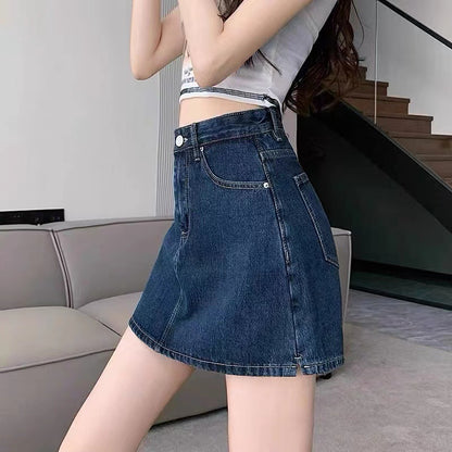 Denim Hip-wrapped Short Skirt