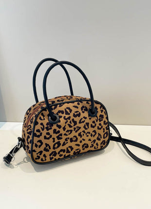 Vintage Leopard Bowling Handbag