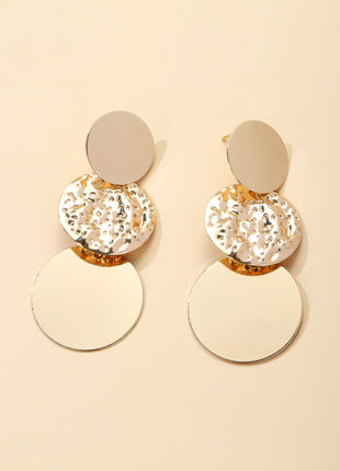 Simple Exaggerated Temperamental High Sense Round Ring Earrings