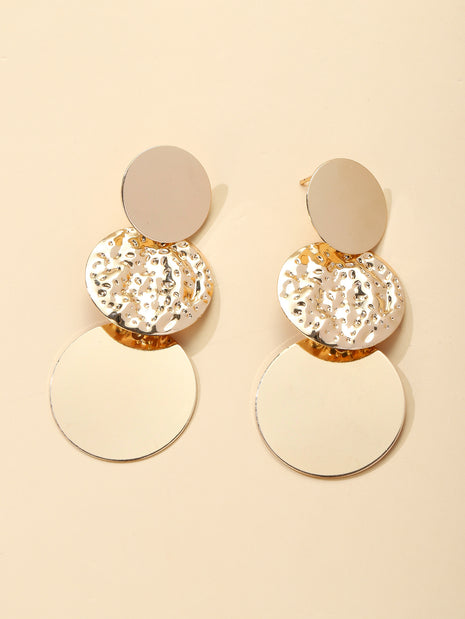 Simple Exaggerated Temperamental High Sense Round Ring Earrings