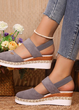 Wedge Hemp Rope Braided Closed Toe Sandal